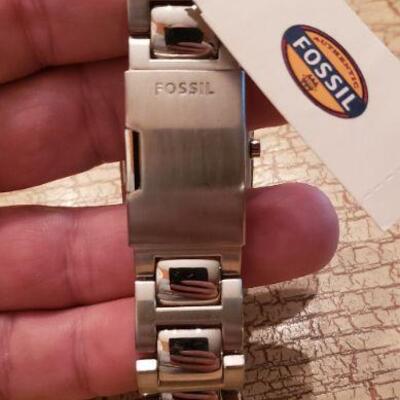 New Fossil Men's FS4009 Dress Stainless-Steel Black Dial Watch