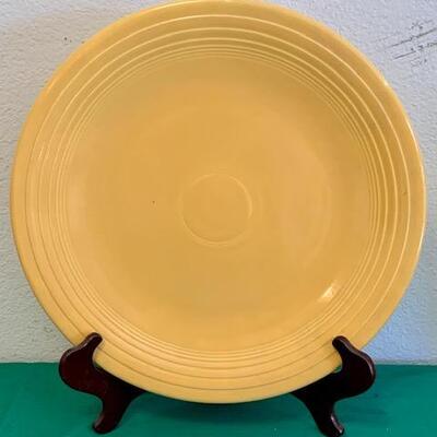 LOT 106 Vintage Fiesta Ware Large 14" Chop Plate / Round Platter Yellow