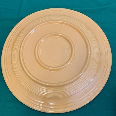 LOT 106 Vintage Fiesta Ware Large 14" Chop Plate / Round Platter Yellow