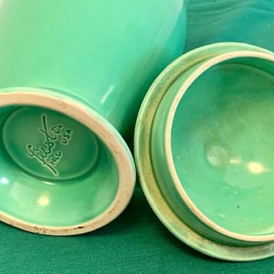 LOT 108 Vintage Fiesta Ware Green Coffee Pot Server