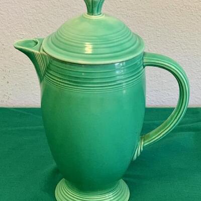 LOT 108 Vintage Fiesta Ware Green Coffee Pot Server