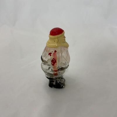 (23) Vintage | 1940s Glass Candy Container Santa | J H Millstein Co