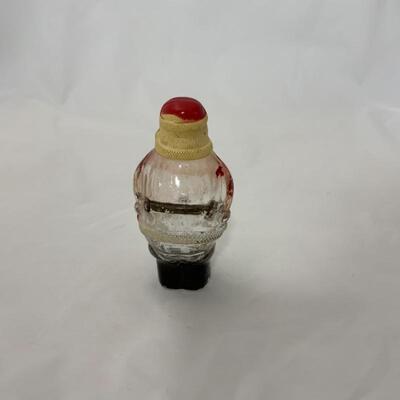 (23) Vintage | 1940s Glass Candy Container Santa | J H Millstein Co