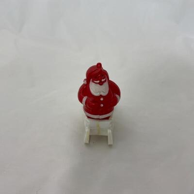 (24) Vintage | 1950s Hard Plastic Santa | Sleigh Candy Container