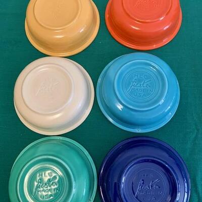 LOT 114 Vintage Fiesta Ware 6 Cereal / Fruit Bowls 5.5" Impressed Mark