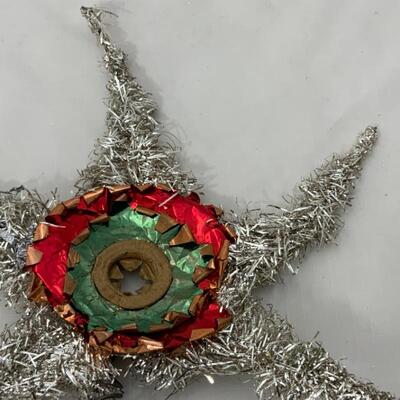(27) Antique | Victorian German Tinsel Tree-Topper