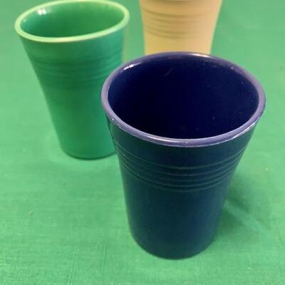 LOT 118 Vintage Fiesta Ware 3 Juice Tumblers