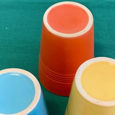 LOT 120 Vintage Home Laughlin Co. 3 Harlequin Tumblers