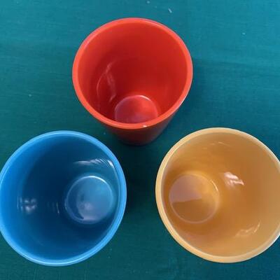 LOT 120 Vintage Home Laughlin Co. 3 Harlequin Tumblers