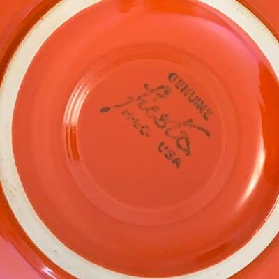 LOT 121 Vintage Fiesta Ware RARE Red 7.5" Individual Salad Bowl