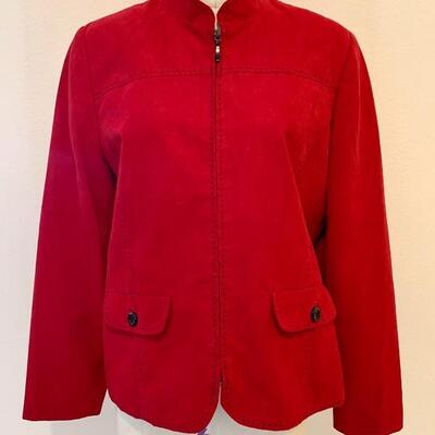 LOT 129 ALFRED DUNNER FAUX SUEDE JACKET