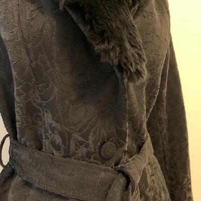 LOT 140 XHILARATION WRAP FRONT COAT