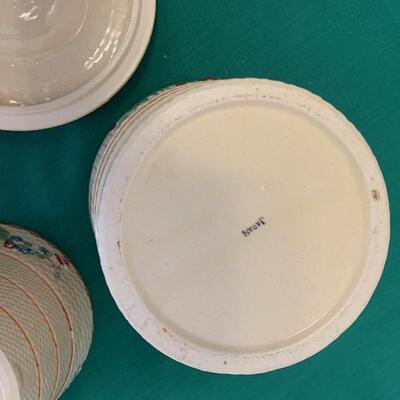 LOT 150 Set 3 Ceramic Canisters Japan Floral Decoration 1950s