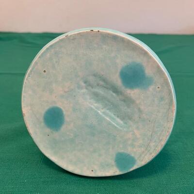 LOT 155 Vintage Metlox Poppytrail Blue Turquoise Spiral Candle Holder