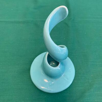 LOT 155 Vintage Metlox Poppytrail Blue Turquoise Spiral Candle Holder