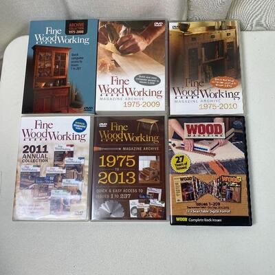 Lot# 142 s 6 DVD rom Fine Woodworking and WOOD Magazines woodworking Cabinet Making Tools 