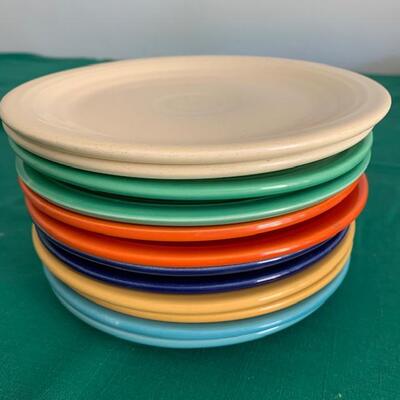 LOT 125 Group Vintage Fiesta Ware Salad Plates 7.5" Original Colors