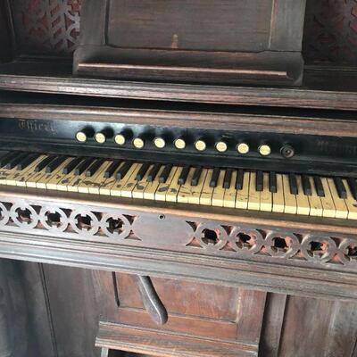 Antique 2 Piece Pump Organ - Not Working