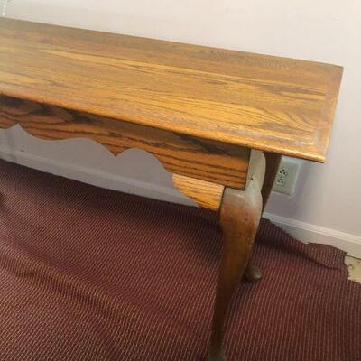 Queen Anne Style Oak Console Table/Desk