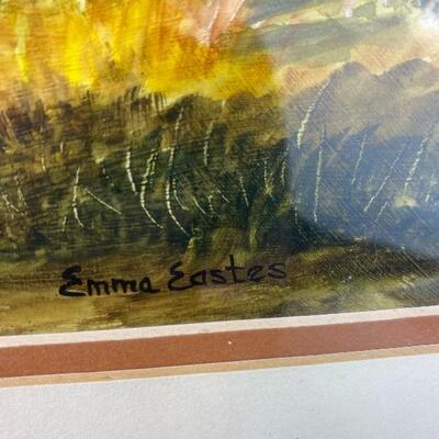 Lot# 157 S West Virginia Artist Framed Art Emma Eastes Sunshine and Shadow Watercolor 