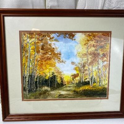 Lot# 157 S West Virginia Artist Framed Art Emma Eastes Sunshine and Shadow Watercolor 