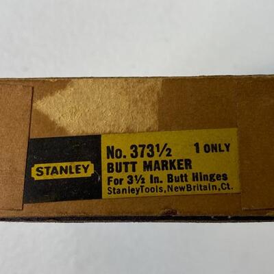 Lot# 159 s Stanley Butt Marker 373 1/2 3 1/2â€ Butt Hinge Woodworking Cabinet Making Tools 