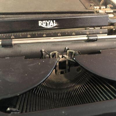 Vintage Royal Glass Key Portable Type Writer - For parts or Repair