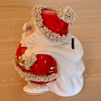 LOT 163 VINTAGE CERAMIC SANTA BANK 