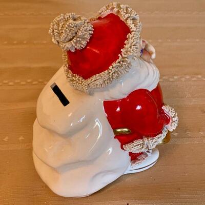 LOT 163 VINTAGE CERAMIC SANTA BANK 