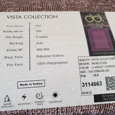 Lot 712: 3' Ã— 5' Purple Vista Rug