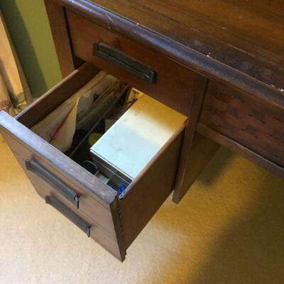 Mid Century Singer Sewing Cabinet and Table