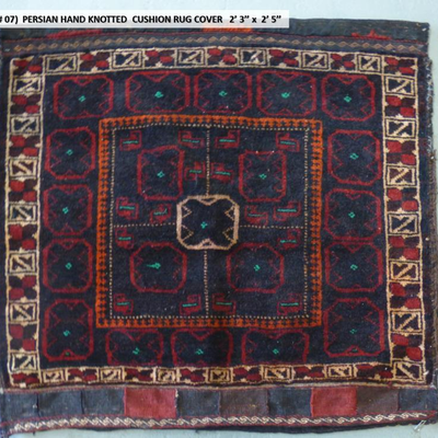 Fine quality, Persian Hand Knotted Cushion Rugs, 2'3