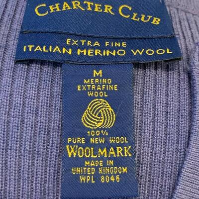 LOT 217 CHARTER CLUB ITALIAN MERINO WOOL 
