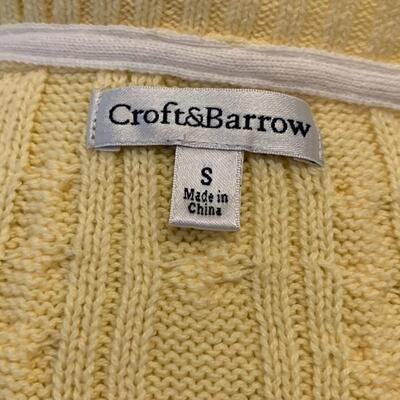LOT 218 CROFT & BARROW YELLOW SWEATER
