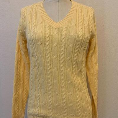 LOT 218 CROFT & BARROW YELLOW SWEATER