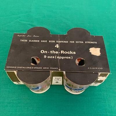 LOT 225 Arcoroc 4 Glasses New Made in France 9oz Birds