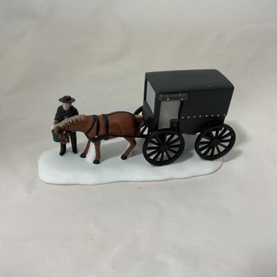 (36) Dept 56 | Amish Buggy & Amish Family | Retired | MIB