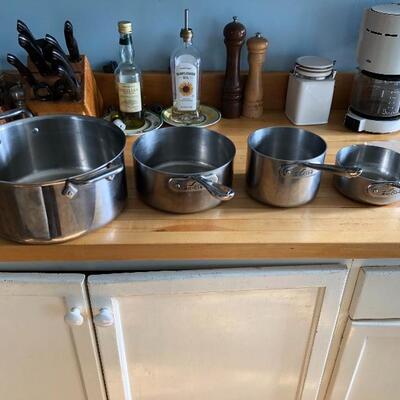 Lot of 4 All-Clad Pots