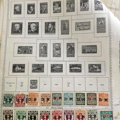 Antique German Hinged Stamp Collection with Bavaria, Danzig, Wurttemberg and more...