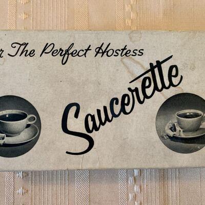 LOT 251 VINTAGE GIFT SET SAUCERETTE THE PERFECT HOSTESS ORIGINAL BOX
