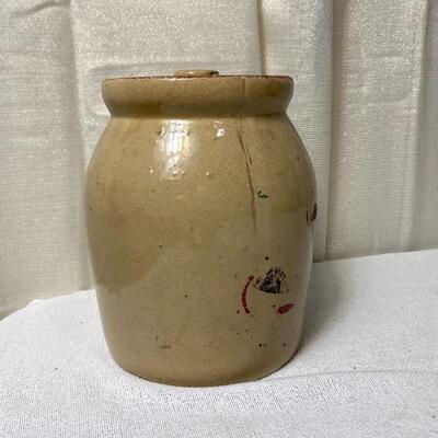 Lot# 200 Very Early Crock With Lid