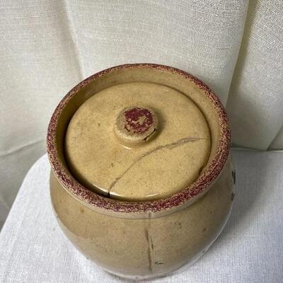 Lot# 200 Very Early Crock With Lid