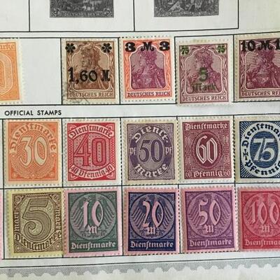 Antique German Hinged DEUTSCHES REICH Stamp Collection