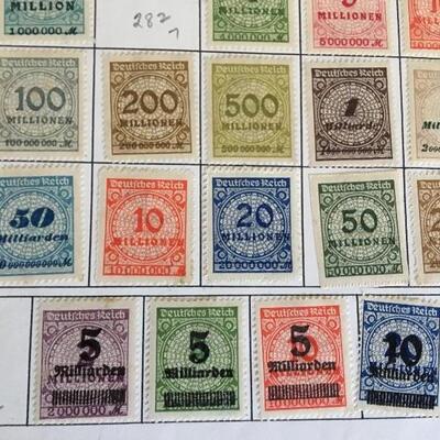 Antique German Hinged DEUTSCHES REICH Stamp Collection