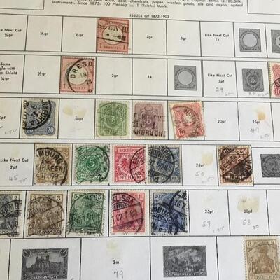 Antique German Hinged DEUTSCHES REICH Stamp Collection