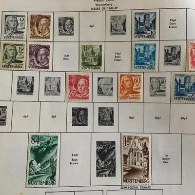 Antique German Hinged DEUTSCHES REICH Stamp Collection with German Democratic Republic