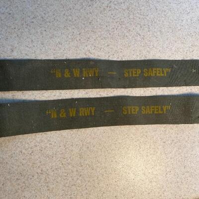 Lot# 203 s Vintage N and W Railroad Trouser Bands Pants Cuff Safety Band C &O  