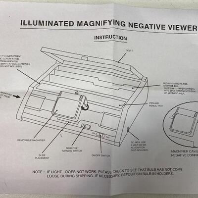 Lot# 206 s Illuminated Magnifying Negative Viewer