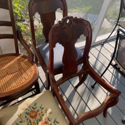808 Lot of Antique Chairs 