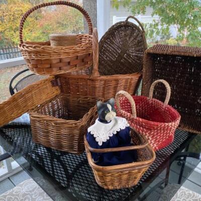 813 Basket Lot with Doll 